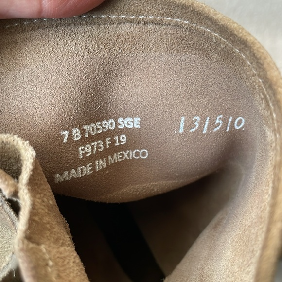 FRYE Veronica Taupe Suede Buckle Boots Size 7 - Picture 11 of 12